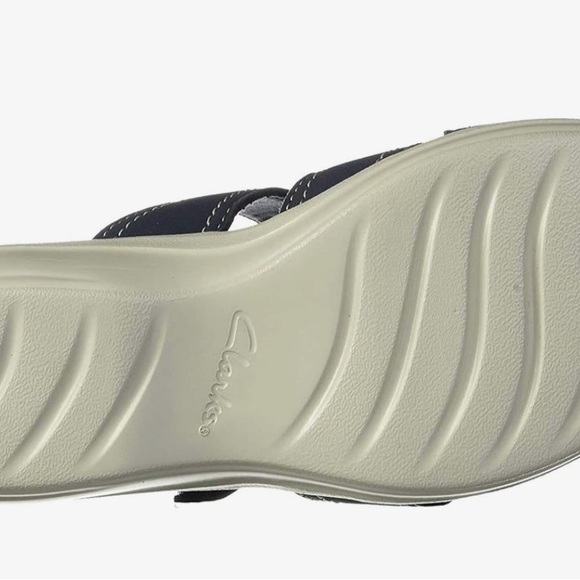 Clark’s Women’s Alexis Art Navy Blue Slide Sandals 10 WIDE - Picture 4 of 4